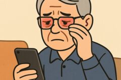 “하루 종일 폰만 봤더니..” 60대 눈이 빨리 풀리지 않는 진짜 이유